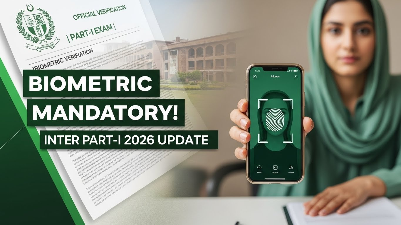 Biometric Process for Candidates Intermediate Part-I Annual Exam