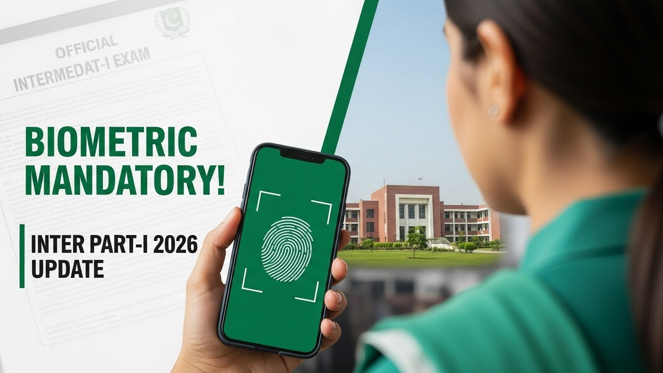 Biometric Process for Candidates Intermediate Part-I Annual Exam 2026