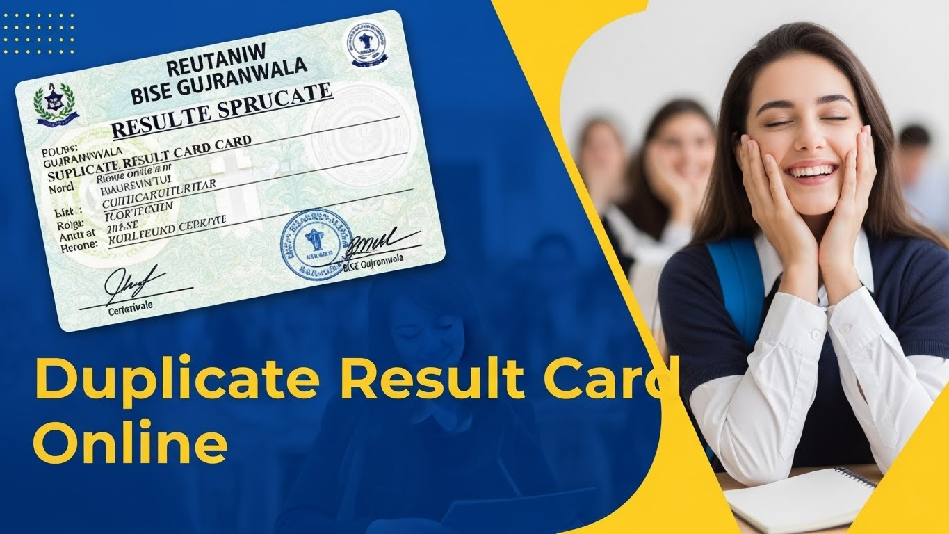 How to Apply Online for Duplicate Result Card or Certificate at BISE Gujranwala